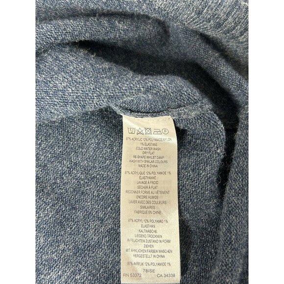 French Connection soft boatneck seam front sweater tunic Sz S Blue - Picture 4 of 6